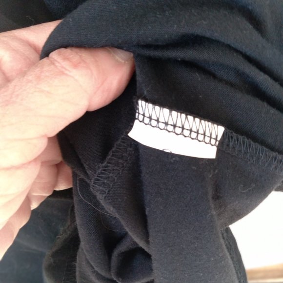 BLACK TANK TOP V-NECK SIZE SMALL WOMEN POLY/SPANDEX? RACERBACK - Picture 5 of 8